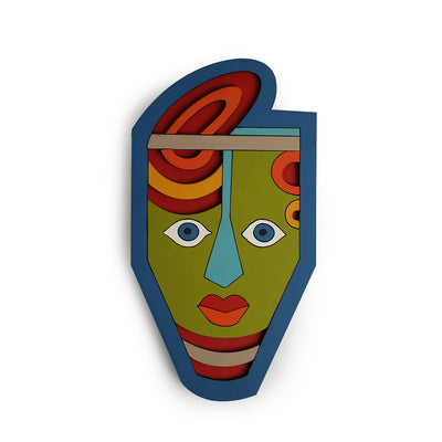 Tribal 'African Queen Mask' Decorative Wall Décor Hanging (13 Inch, Hand-Painted)