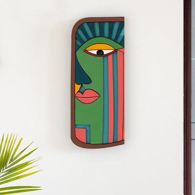 Tribal 'African Forest Mask' Decorative Wall Décor Hanging (13 Inch, Hand-Painted)