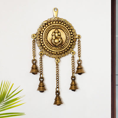 'Shree Ganesha' Wall Décor Brass Wall Hanging (Hand-Etched, 10.8 Inches, 0.8 Kg)