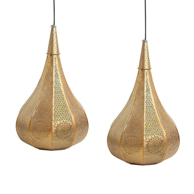 Contemporary Iron Hanging Pendant Ceiling Lamp (Set Of 2, 33 cm)