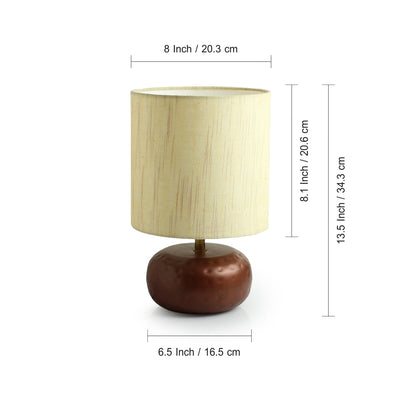 'Chestnut Hammered' Decorative Table Lamp (13.5 Inches, Iron)