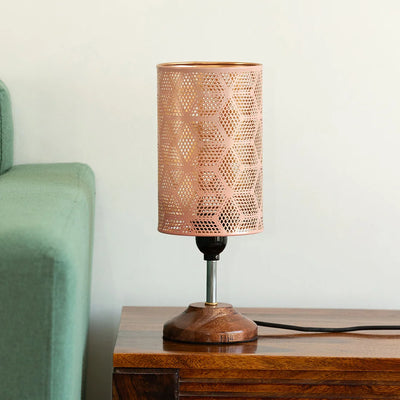 Isometric Cubes' Hand-Etched Decorative Table Lamp In Iron (35 cm)