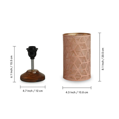 Isometric Cubes' Hand-Etched Decorative Table Lamp In Iron (35 cm)