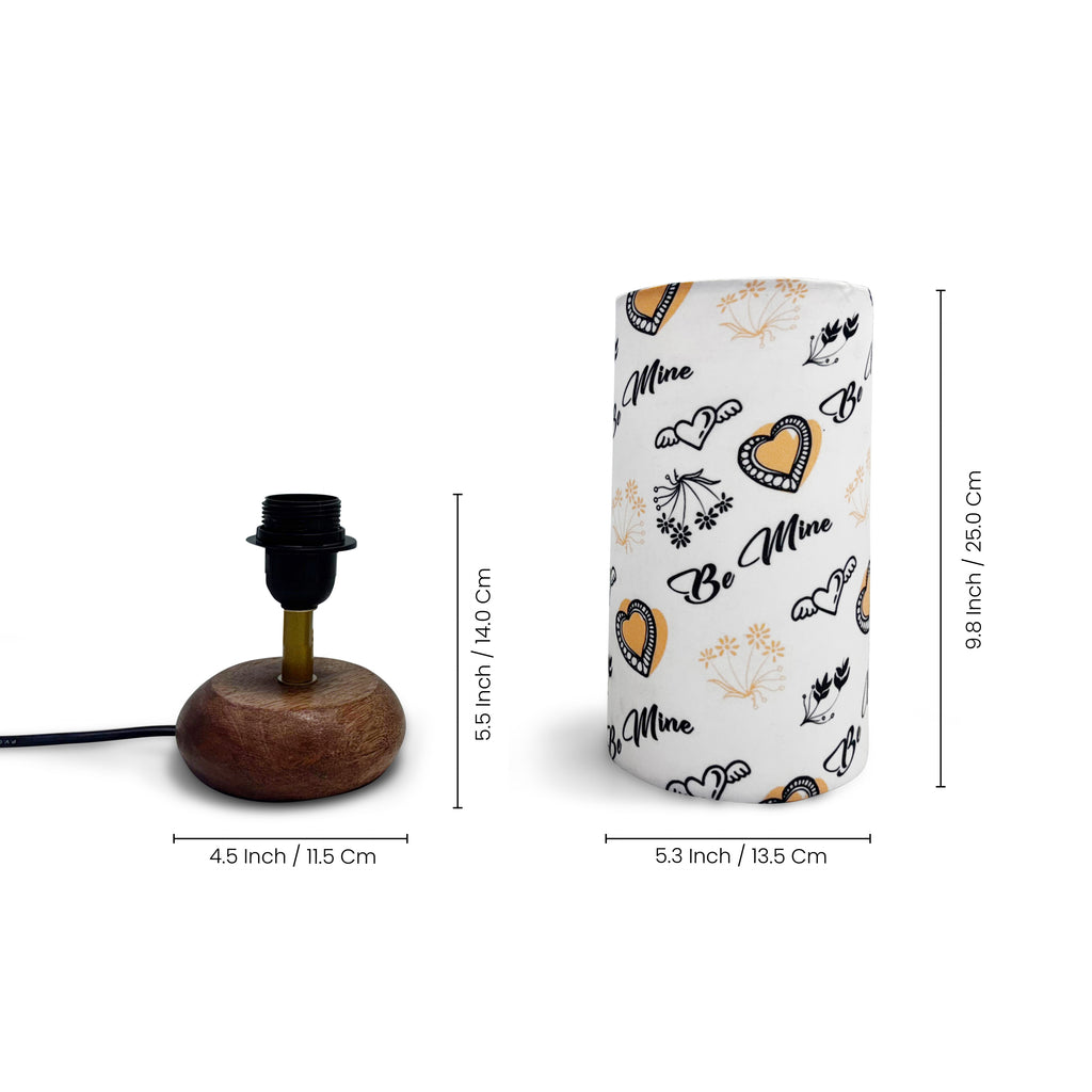 ‘Love Serenade’ Mango Wood Decorative Table Lamp (32.6 cm, Without Bulb, Handcrafted)