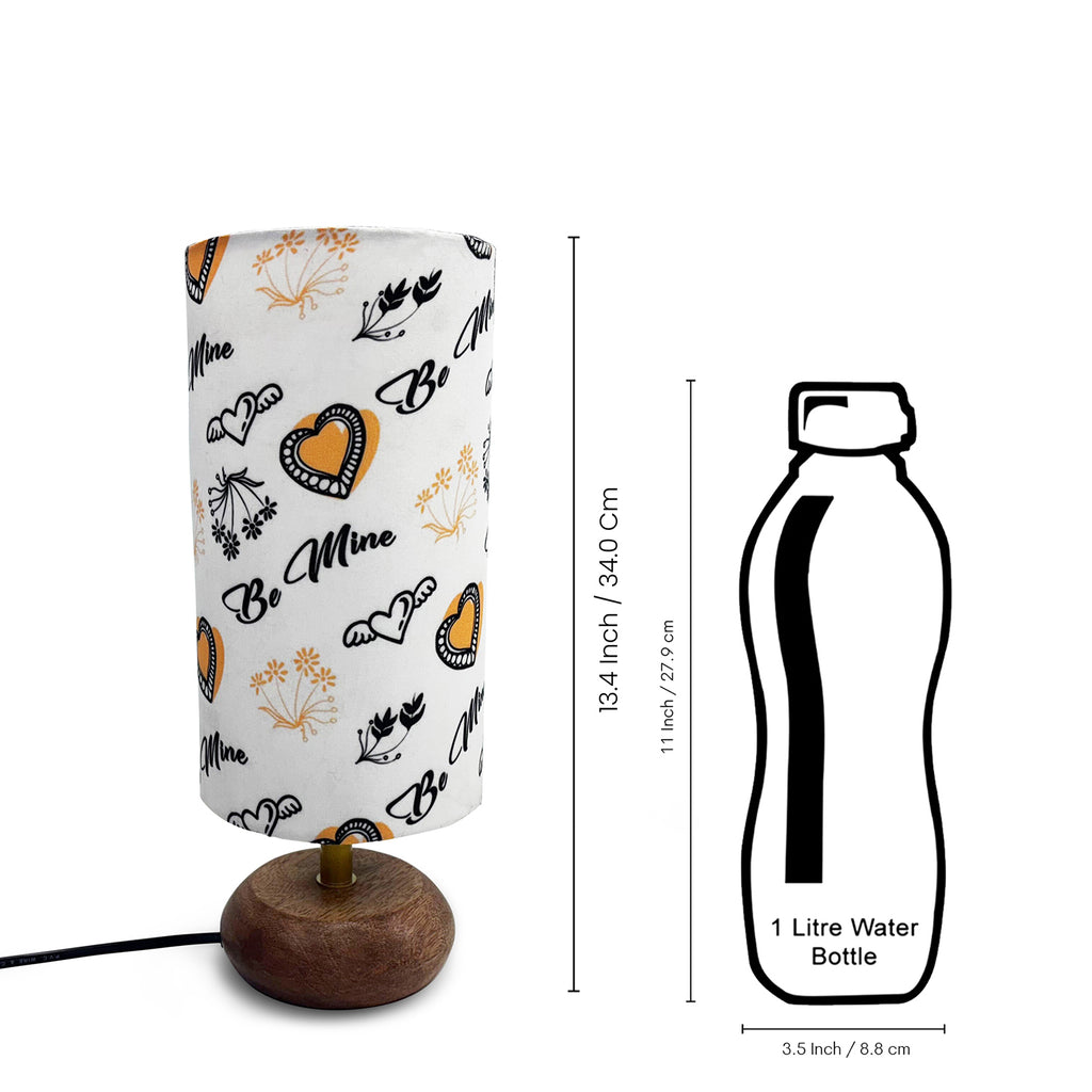 ‘Love Serenade’ Mango Wood Decorative Table Lamp (32.6 cm, Without Bulb, Handcrafted)