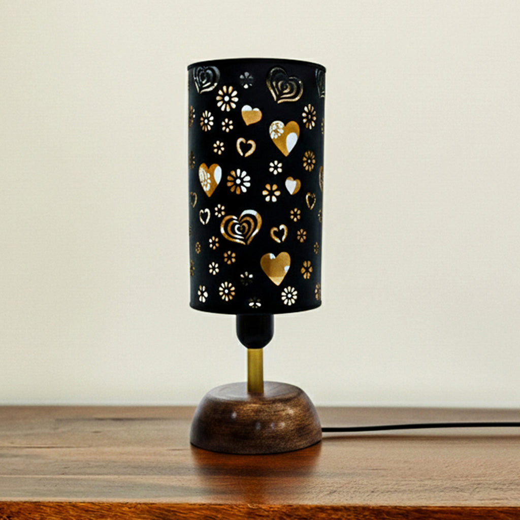 Love Whisper’ Metal Decorative Table Lamp (32 cm, Without Bulb, Hand-Etched)