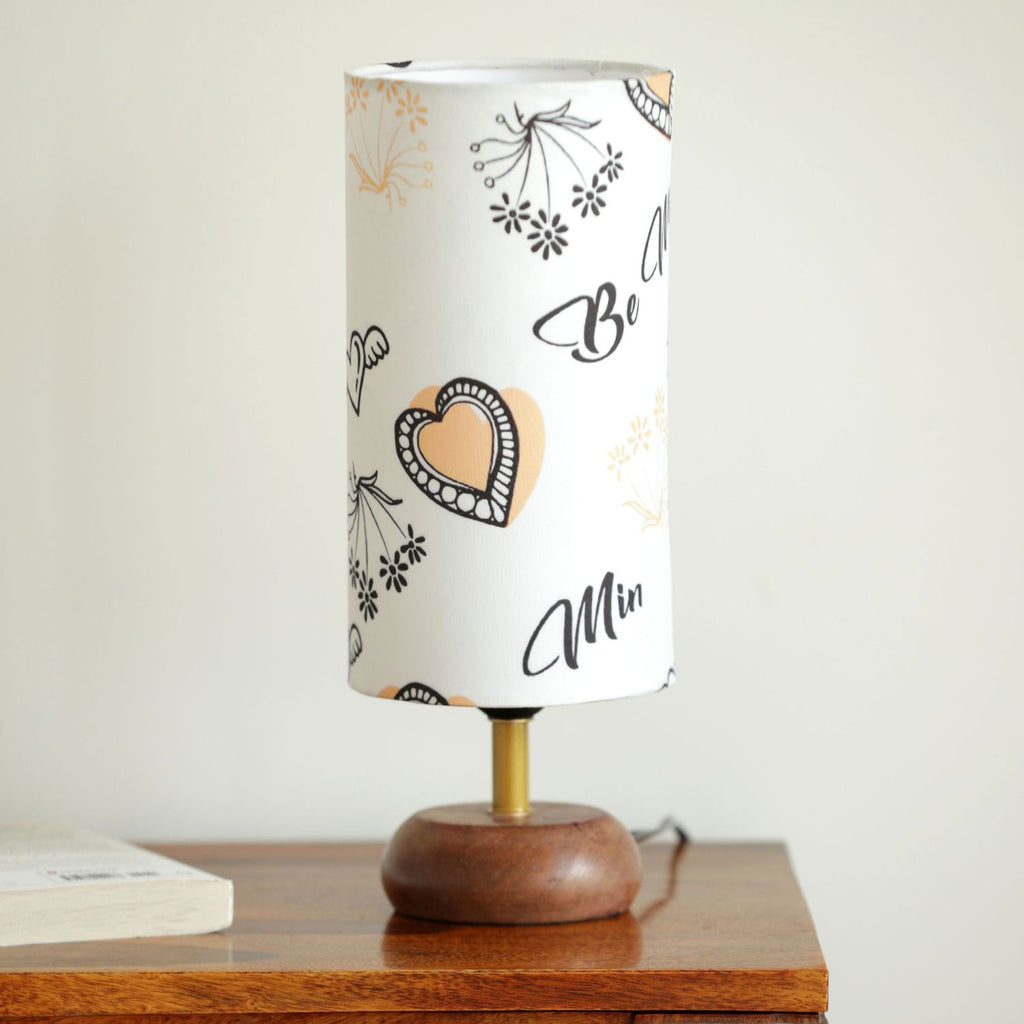 ‘Love Serenade’ Mango Wood Decorative Table Lamp (32.6 cm, Without Bulb, Handcrafted)