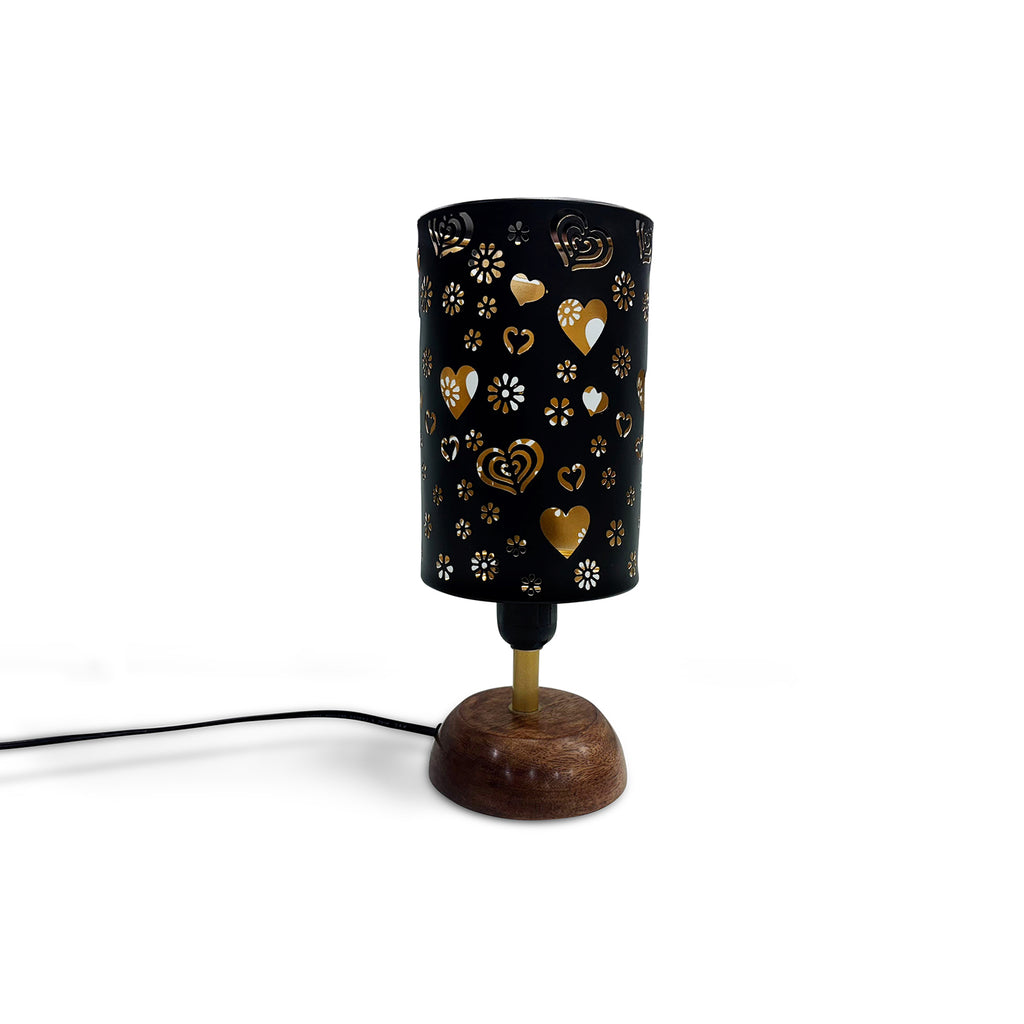 Love Whisper’ Metal Decorative Table Lamp (32 cm, Without Bulb, Hand-Etched)