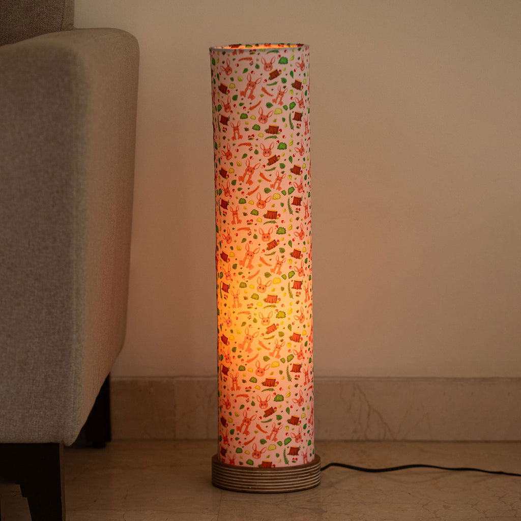 ‘Forever Us’ Mango Wood Decorative Floor Lamp (70 cm, Without Bulb, Handcrafted)