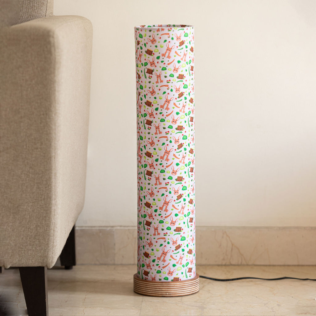 ‘Forever Us’ Mango Wood Decorative Floor Lamp (70 cm, Without Bulb, Handcrafted)