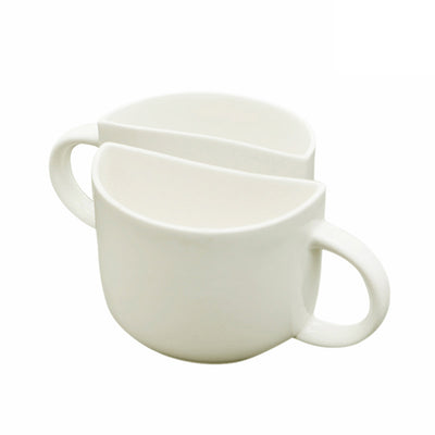Unique Half Ceramic Cup Set