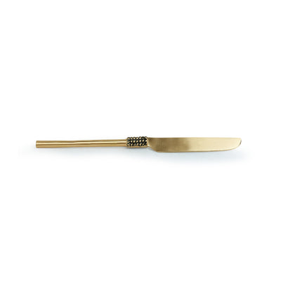 'Glorious Enigma' Cake Server & Bread Knife In Brass (Set of 2)