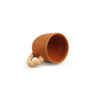 Cane Heirloom' Tea & Coffee Mug in Terracotta (400 ml | Microwave Safe)