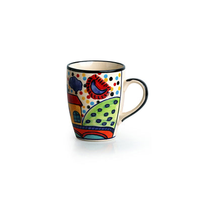 The Hut Jumbo Cuppas Hand-Painted Ceramic Coffee And Tea Mugs (Set Of 4)