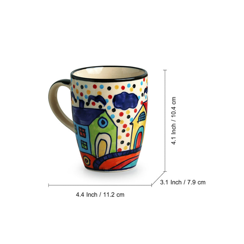 The Hut Jumbo Cuppas Hand-Painted Ceramic Coffee And Tea Mugs (Set Of 6)