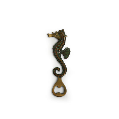 'Seahorse' Hand-Enamelled & Hand-Etched Brass Bottle Opener