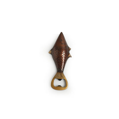 'Gold Fish' Hand-Etched Brass Bottle Opener