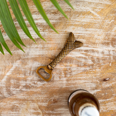 'Mermaid Tail' Hand-Etched Brass Bottle Opener