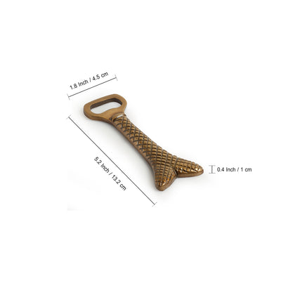 'Mermaid Tail' Hand-Etched Brass Bottle Opener
