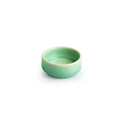 'Caribbean Green' Hand Glazed Ceramic Chutney & Dip Bowls (Set of 4, 30 ml, Microwave Safe)