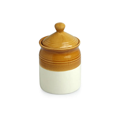 'Old Martaban' Multi-Purpose Ceramic Pickle & Chutney Jar (Non Air-Tight, 540 ml, Hand Glazed)