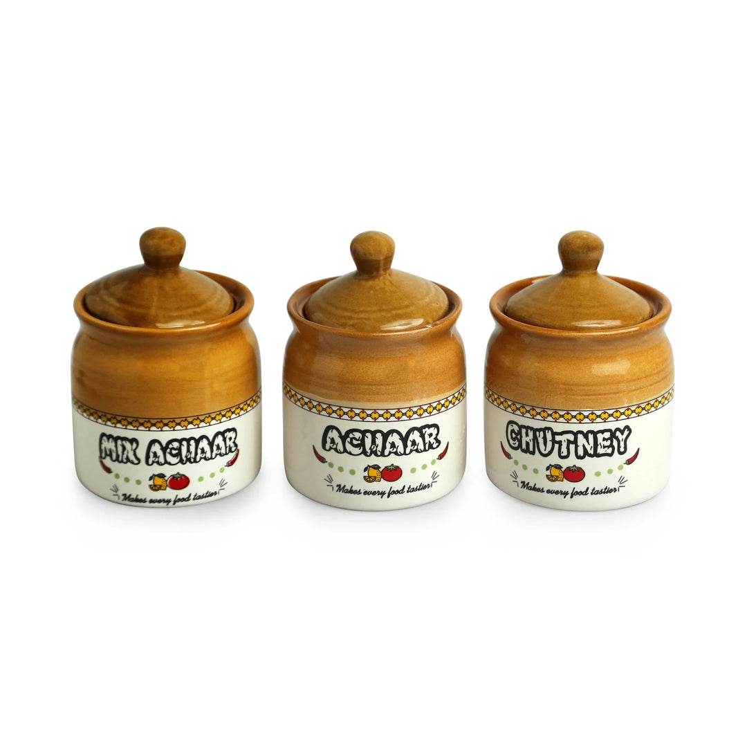 La Nueva high quality Moderna Enamelware Cobtainer Jar Set of Three