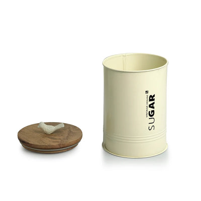 'White Doves' Handcrafted Multi Utility Jars & Containers In Iron (Set of 3, Air-Tight, 1080 ML)