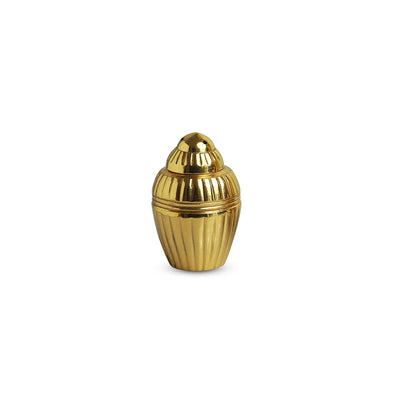 Sultani' Decorative Pure Brass Salt & Pepper Shakers Set (7 cm, 8 ml, 178 grams Each, Handcarved)