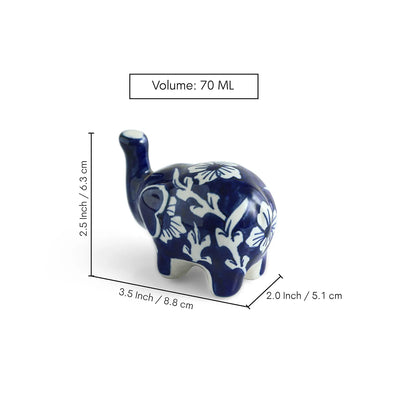 ExclusiveLane 'Floral Tusks' Ceramic Salt & Pepper Shakers Set (70 ML, Hand-Painted)
