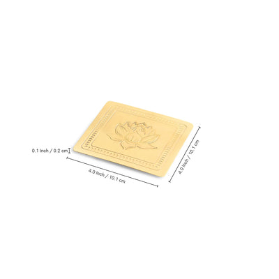 ExclusiveLane 'Golden Rose' Brass Coasters (Set Of 4, Hand-Etched)