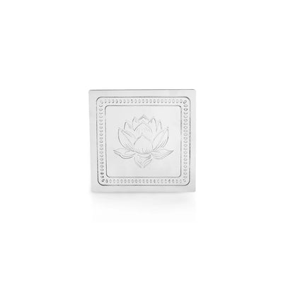 ExclusiveLane 'Silver Rose' Iron Tea Coasters (Set Of 4, Hand-Etched)