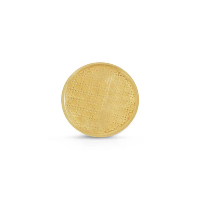 ExclusiveLane 'Golden Mist' Brass Coasters (Set Of 4, Hand-Etched)