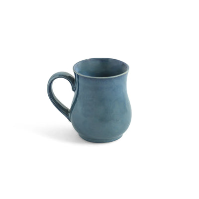 ExclusiveLane 'Belly Pot' Ceramic Tea And Coffee Mugs (Set of 2, 300 ML, Microwave Safe, Hand Galzed)