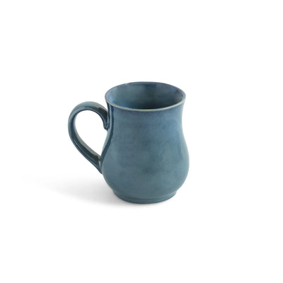ExclusiveLane 'Belly Pot' Ceramic Tea And Coffee Mugs (Set of 6, 300 ML, Microwave Safe, Hand Galzed)
