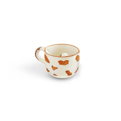 ExclusiveLane 'Puppy Surprise' Ceramic Tea And Coffee Mugs (200 ML, Microwave Safe, Hand-Embossed)