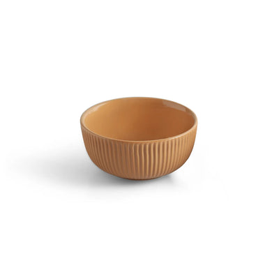 ExclusiveLane 'Earthy set' Ceramic Serving/Snack Bowls (Set Of 2, 510 ML, Hand-Embossed)