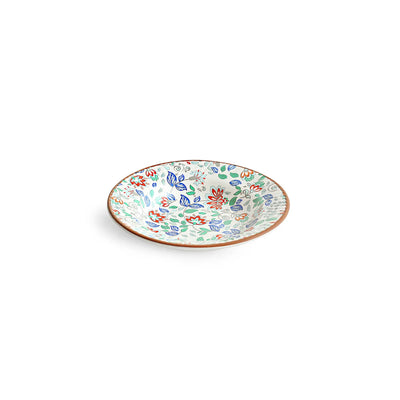 ExclusiveLane 'Spring Garden' Ceramic Pasta Bowls/Plates (Set of 2, Microwave Safe, Handcrafted)