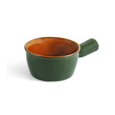 ExclusiveLane 'Forest Canopy' Ceramic Serving Bowls (420 ML, Microwave Safe, Hand Glazed)