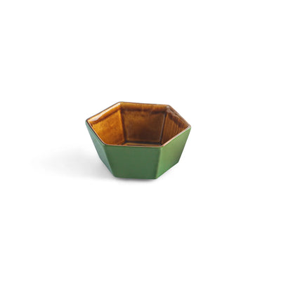 ExclusiveLane 'Forest Canopy' Ceramic Serving Bowls (Set of 4, 370 ML, Microwave Safe, Hand Glazed)