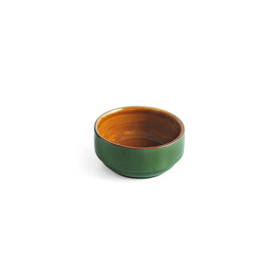 ExclusiveLane 'Forest Canopy' Ceramic Dinner Bowls/Katoris (Set of 6, 175 ML, Microwave Safe, Hand Glazed)