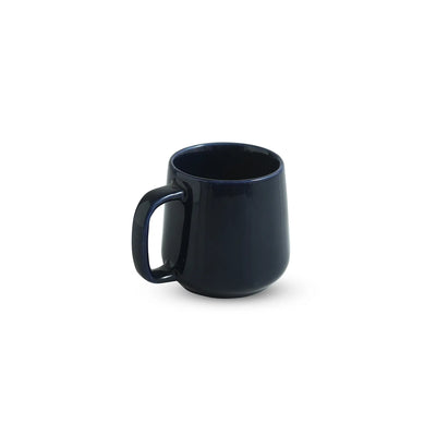 ExclusiveLane 'Mariana Blues' Ceramic Tea & Coffee Mugs (Set of 2, 340 ML, Microwave Safe, Hand Glazed)