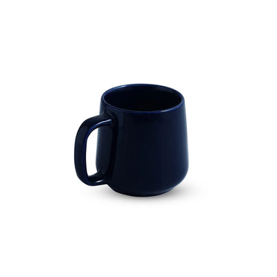 ExclusiveLane 'Mariana Blues' Ceramic Tea & Coffee Mugs (Set of 4, 340 ML, Microwave Safe, Hand Glazed)