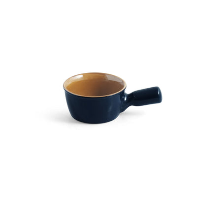 ExclusiveLane 'Mariana Blues' Ceramic Serving/Snack Bowls (420 ML, Microwave Safe, Hand Glazed)