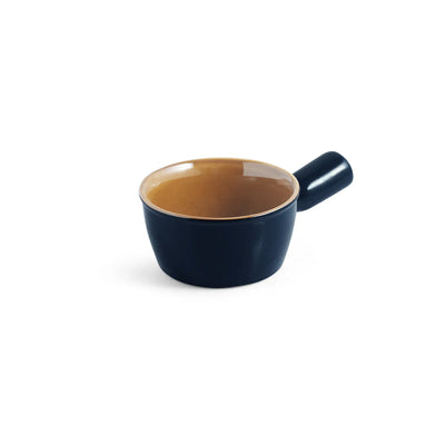 ExclusiveLane 'Mariana Blues' Ceramic Serving/Snack Bowls (420 ML, Microwave Safe, Hand Glazed)