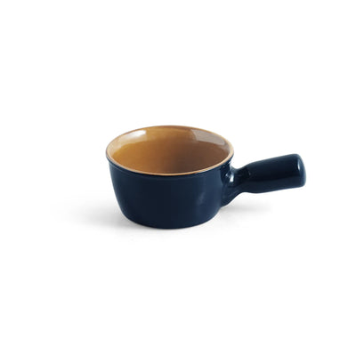 ExclusiveLane 'Mariana Blues' Ceramic Serving/Snack Bowls (Set of 2, 420 ML, Microwave Safe, Hand Glazed)