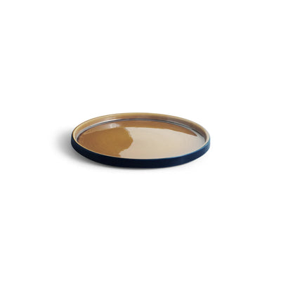 ExclusiveLane 'Midnight Glaze' Ceramic Side/Quarter Plates (Set of 6, Microwave Safe, Hand Glazed)