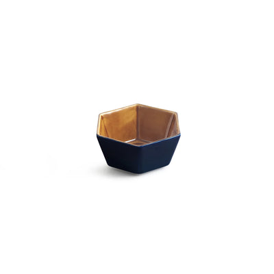 ExclusiveLane 'Mariana Blues' Ceramic Serving/Snack Bowls (Set Of 4, 420 ML, Microwave Safe, Hand Glazed)