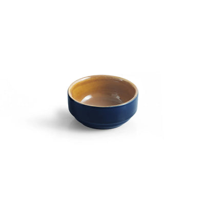 ExclusiveLane 'Mariana Blues' Ceramic Dinner Bowls/Katoris (Set Of 4, 175 ML, Microwave Safe, Hand Glazed)