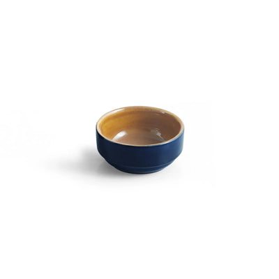 ExclusiveLane 'Mariana Blues' Ceramic Dinner Bowls/Katoris (Set Of 6, 175 ML, Microwave Safe, Hand Glazed)
