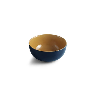 ExclusiveLane 'Mariana Blues' Ceramic Serving/Snack Bowls (Set Of 2, 550 ML, Microwave Safe, Hand Glazed)